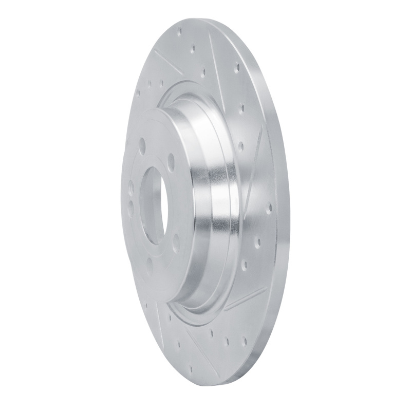 Mercedes-Benz CLA250 Brake Rotor (1) - Rear Right - R1 Concepts - Drilled & Slotted - Silver - `20-`25